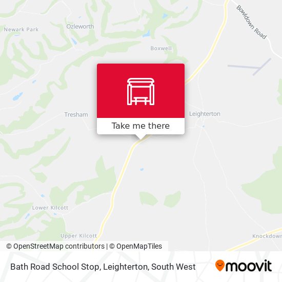 Bath Road School Stop, Leighterton map