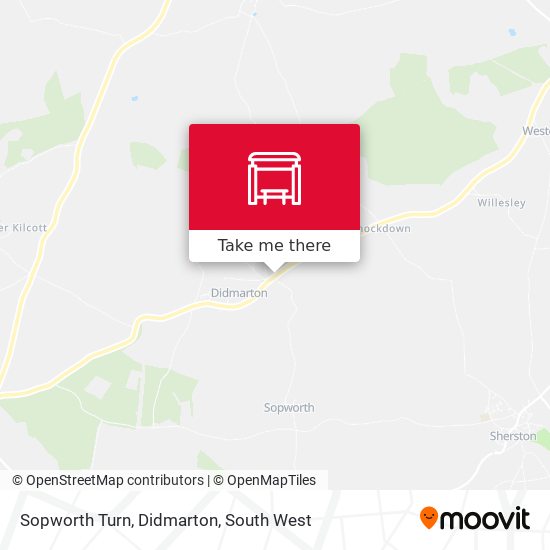 Sopworth Turn, Didmarton map