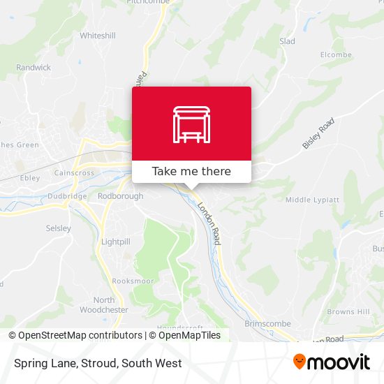 Spring Lane, Stroud map