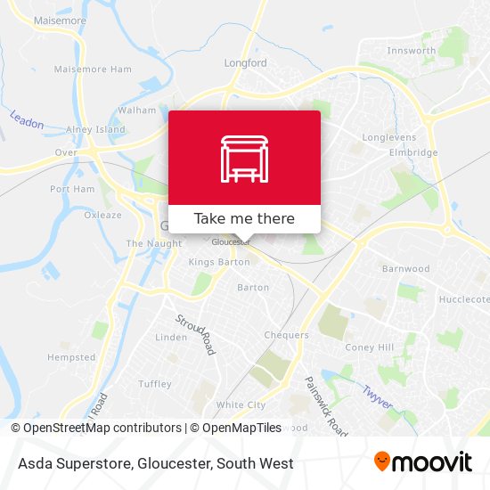 Asda Superstore, Gloucester map