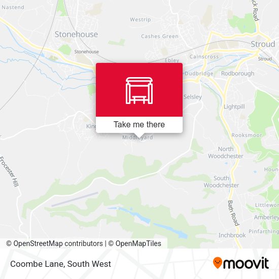 Coombe Lane map