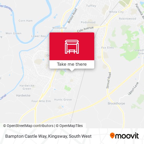 Bampton Castle Way, Kingsway map