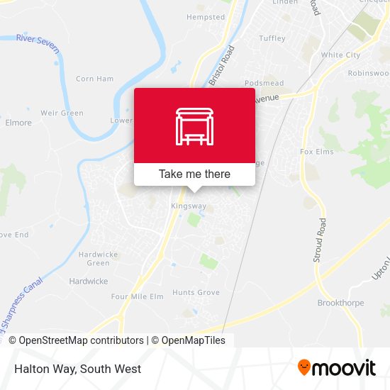 Halton Way map