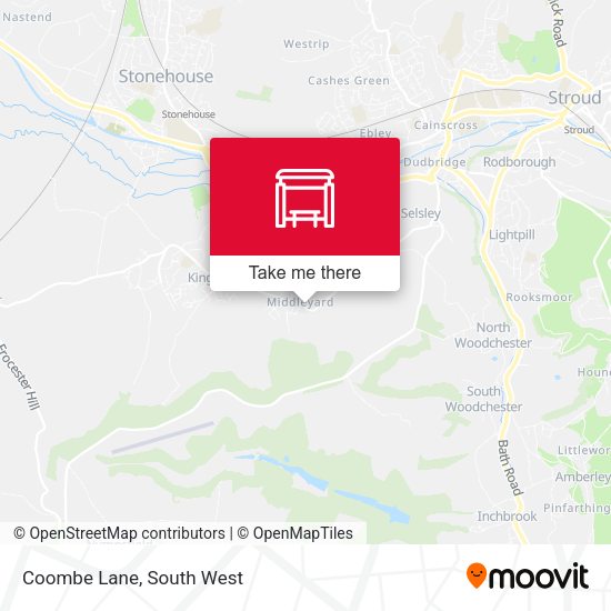 Coombe Lane map