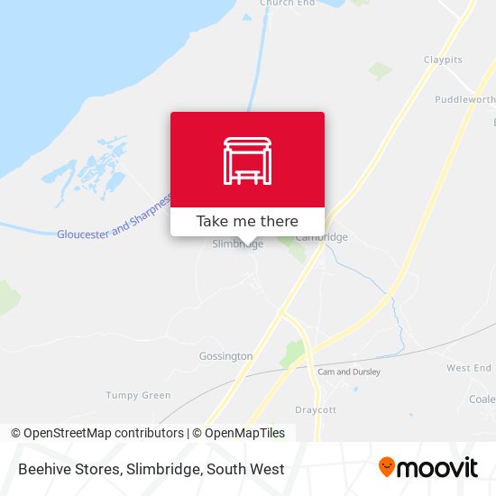 Beehive Stores, Slimbridge map