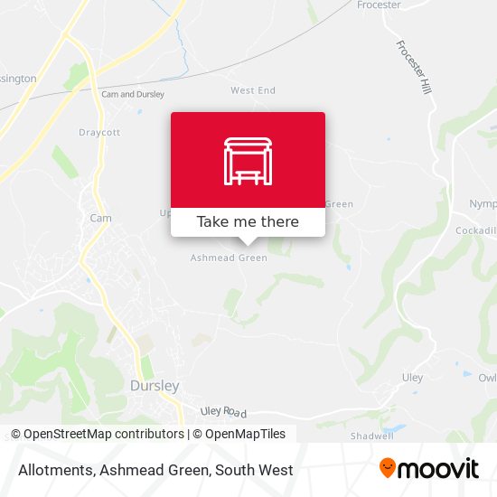 Allotments, Ashmead Green map