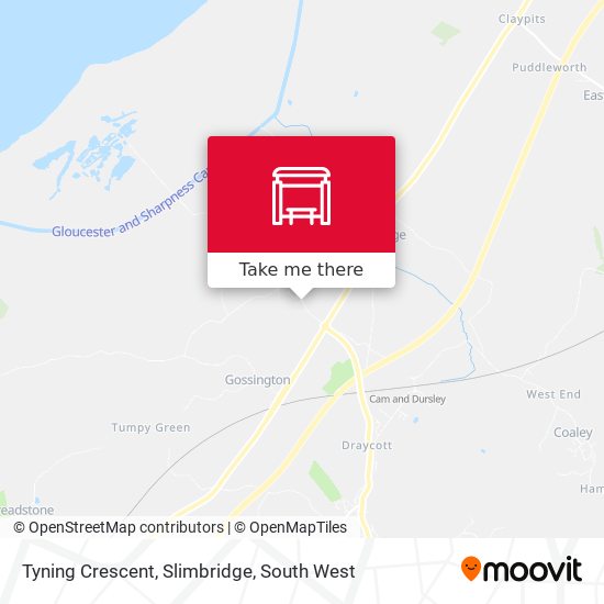 Tyning Crescent, Slimbridge map