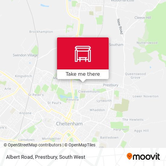 Albert Road, Prestbury map