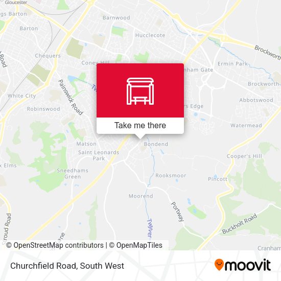 Churchfield Road map