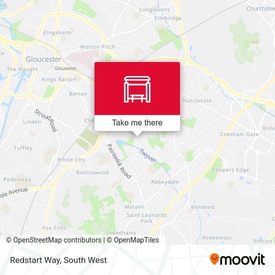Redstart Way map