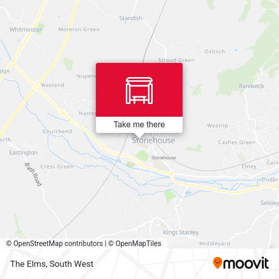 The Elms map