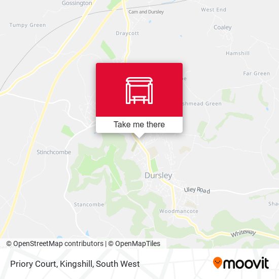 Priory Court, Kingshill map