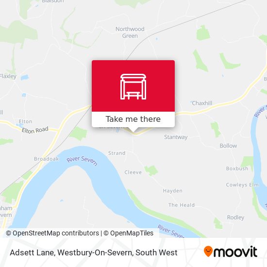 Adsett Lane, Westbury-On-Severn map