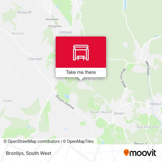 Bronllys map