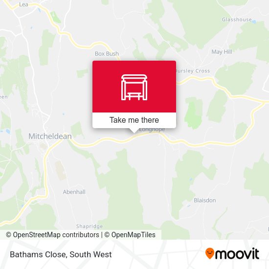 Bathams Close map