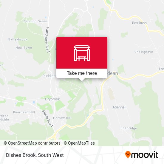 Dishes Brook map