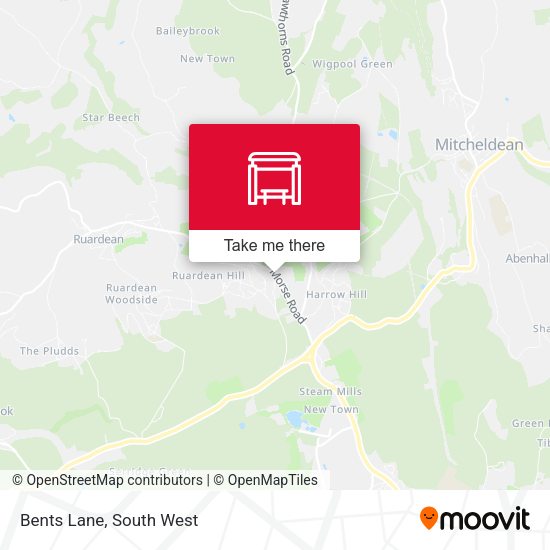 Bents Lane map