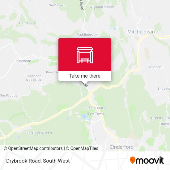 Drybrook Road map