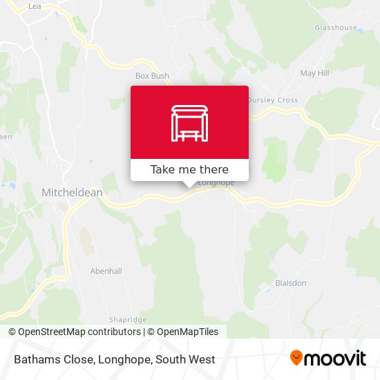Bathams Close, Longhope map