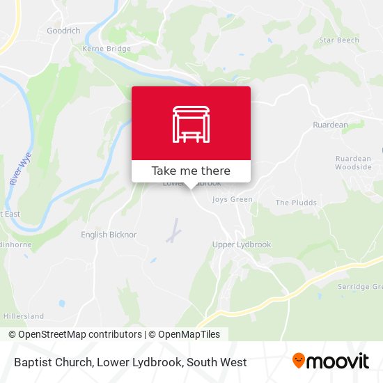Baptist Church, Lower Lydbrook map