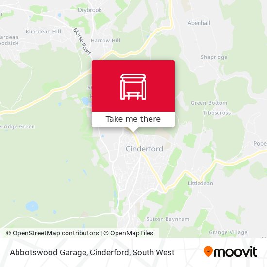 Abbotswood Garage, Cinderford map