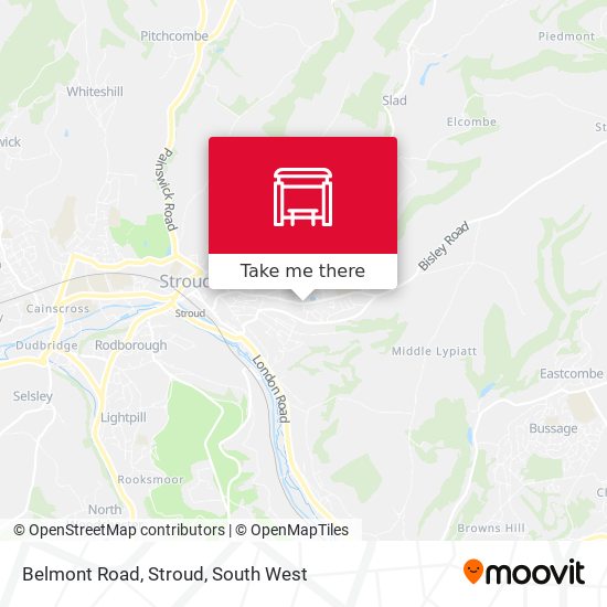 Belmont Road, Stroud map