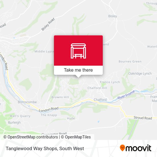 Tanglewood Way Shops map