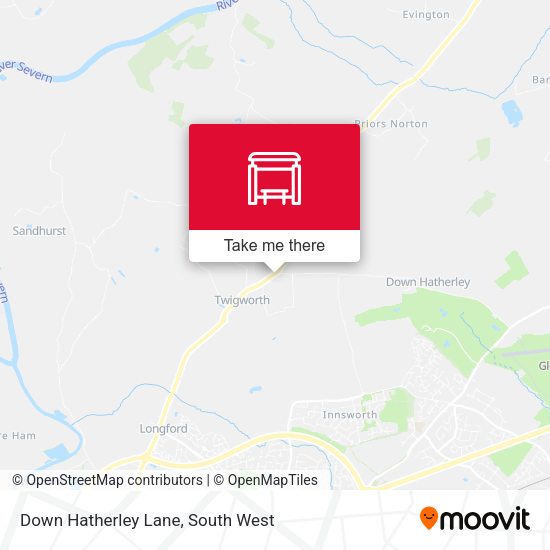 Down Hatherley Lane map