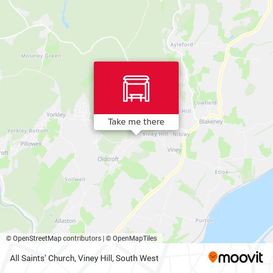 All Saints' Church, Viney Hill map