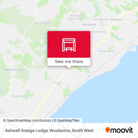 Ashwell Grange Lodge, Woolaston map