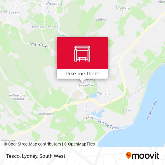 Tesco, Lydney map