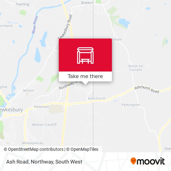 Ash Road, Northway map