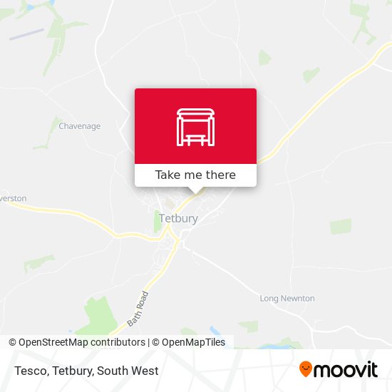 Tesco, Tetbury map