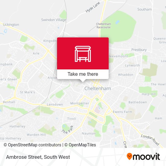 Ambrose Street, Cheltenham map