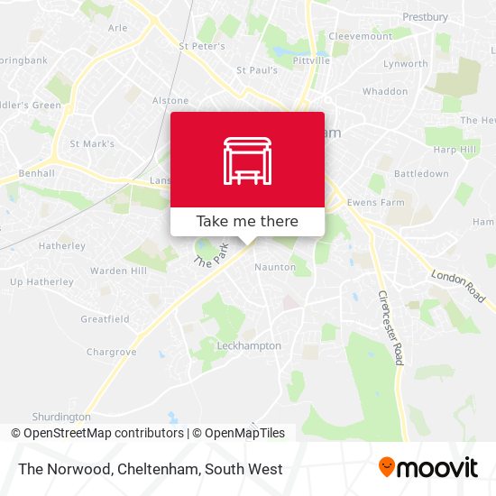The Norwood, Cheltenham map