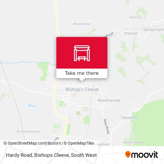 Hardy Road, Bishops Cleeve map