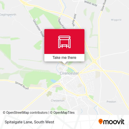 Spitalgate Lane map