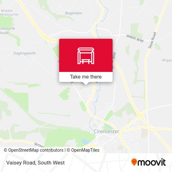 Vaisey Road map