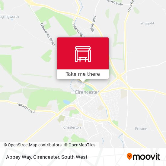 Abbey Way, Cirencester map