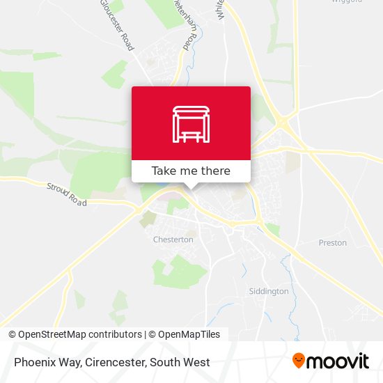 Phoenix Way, Cirencester map