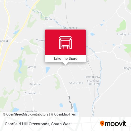 Charfield Hill Crossroads map