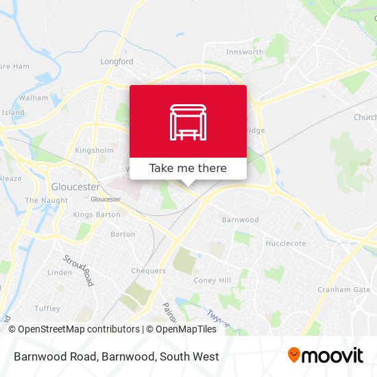 Barnwood Road, Barnwood map