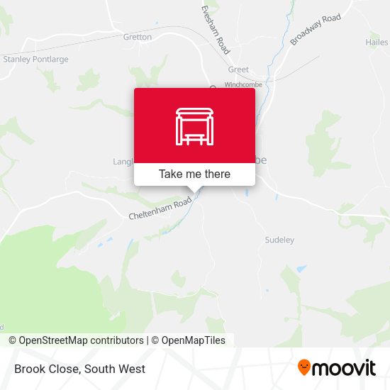 Brook Close map
