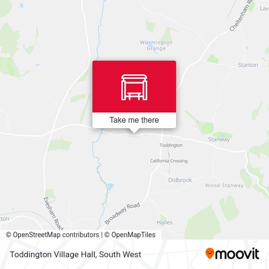 Toddington Village Hall map