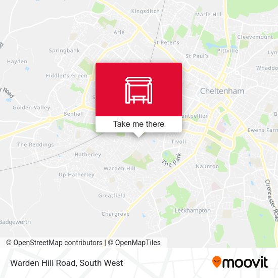 Warden Hill Road map