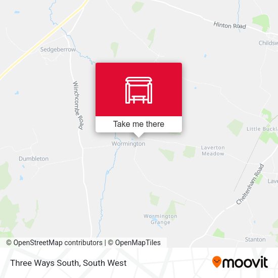 Three Ways South map