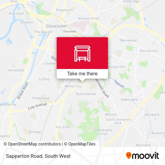 Sapperton Road map