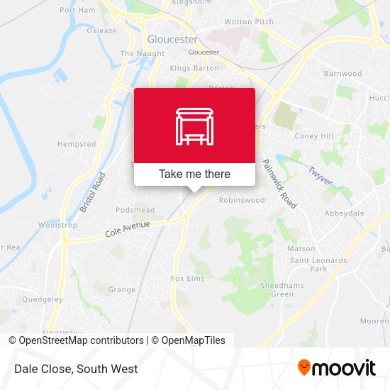 Dale Close map