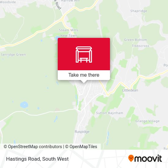 Hastings Road map