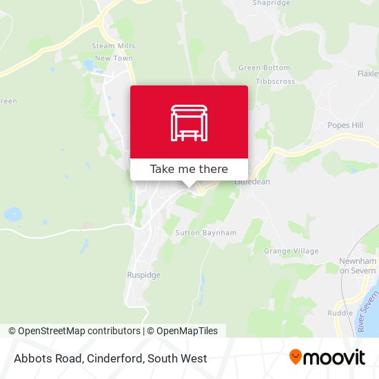 Abbots Road, Cinderford map